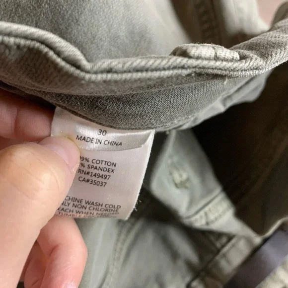 Joe’s Jeans High Rise Crop Jeans Green Size 30 The Slim Kick Ankle Trousers - Picture 8 of 9